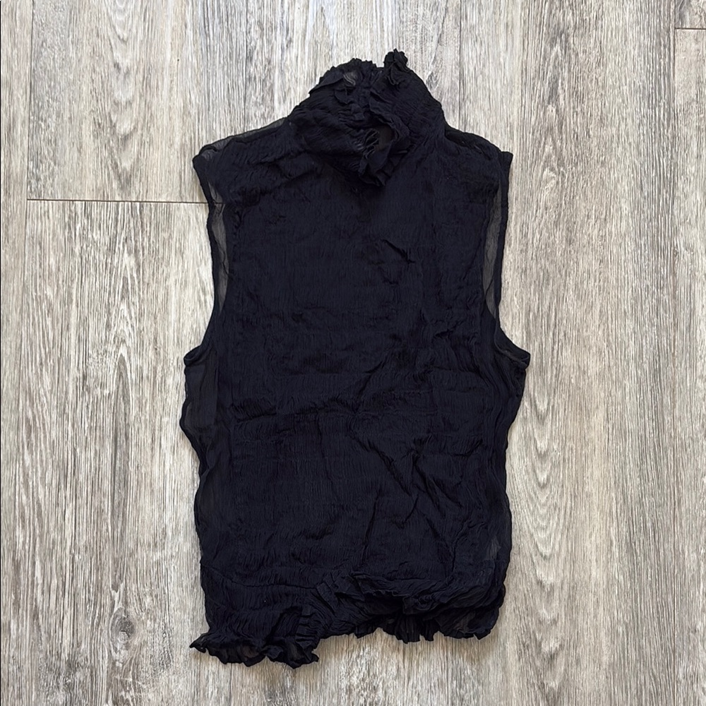 Black Ruffled Blouse